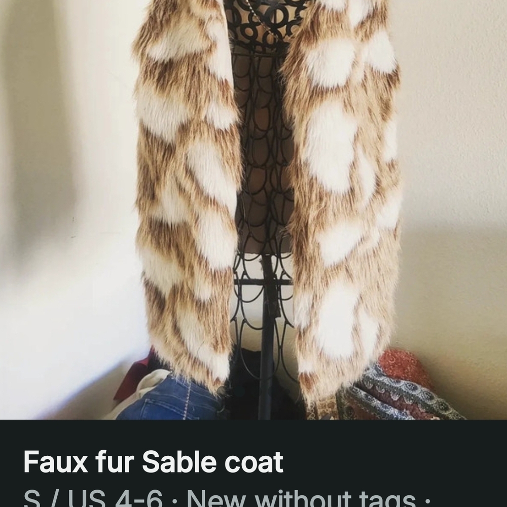 Love By Design Faux Fur Sable Coat